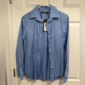 Women’s size small Ralph Lauren blue button down shirt